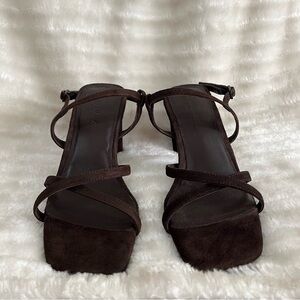 Banana Republic Square Suede Heels